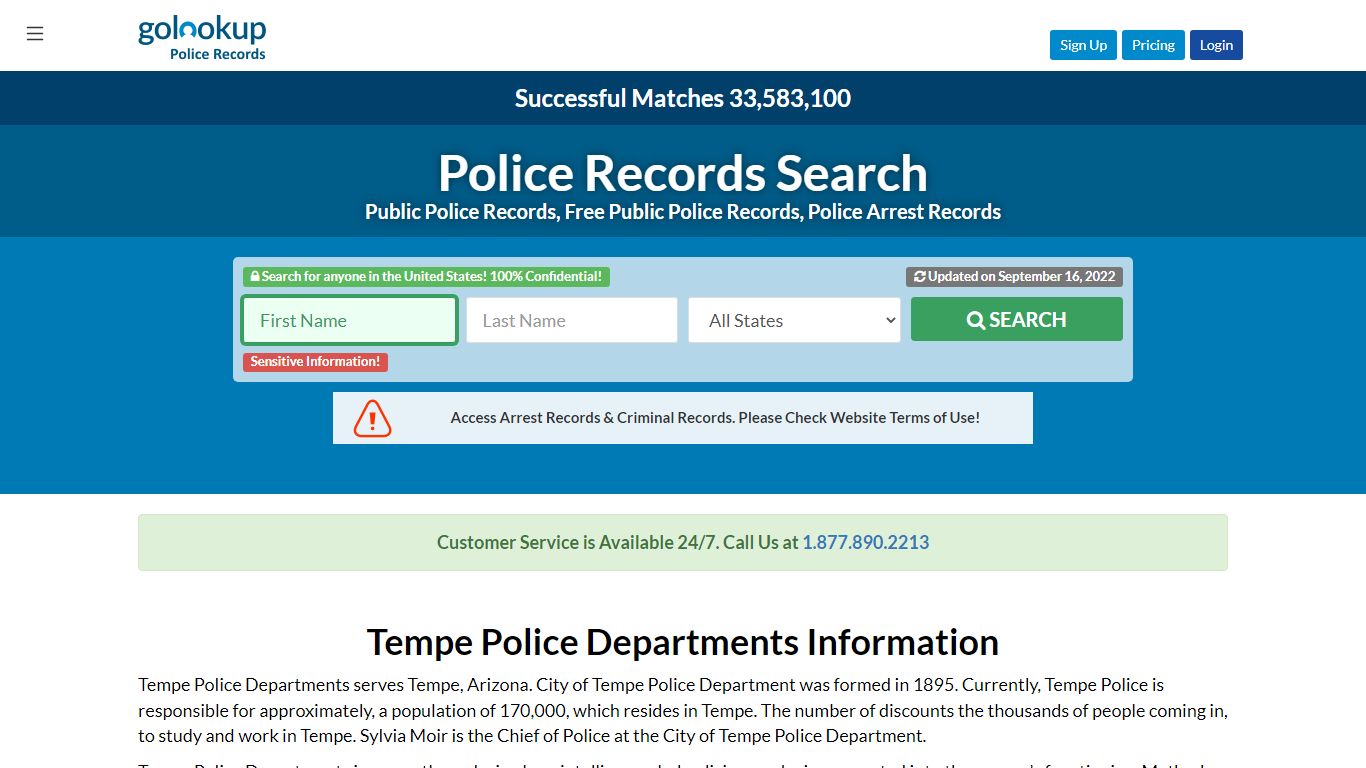 Tempe Police Departments, City of Tempe Police Department